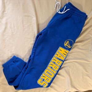 Golden State Warriors NBA Fleece Sweatpants Royal Blue Joggers XL